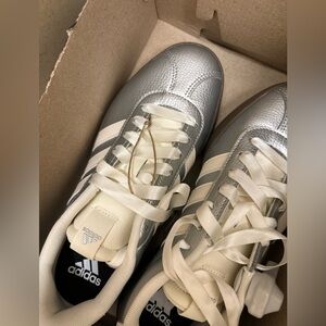 adidas Silver and White Women's Sneakers
